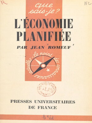 cover image of L'économie planifiée